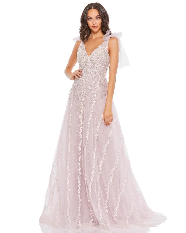 High Slit Gown Mac Duggal 20313 Long Sleeveless Formal Prom Gown