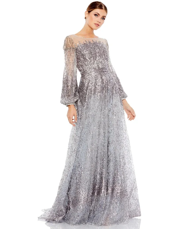 Satin Dress Mac Duggal 20307 Mother of the Bride Long Dress
