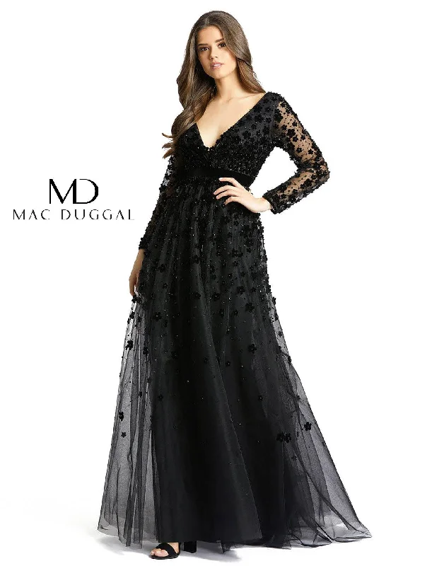 Open Back Dress Mac Duggal 67502 Mother of the Bride Long Dress