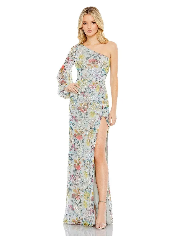 Enchanting Wedding Dress Mac Duggal 93747 One Shoulder Long Formal Dress