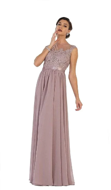 Regal Gown May Queen - Illusion Jewel A-Line Evening Dress