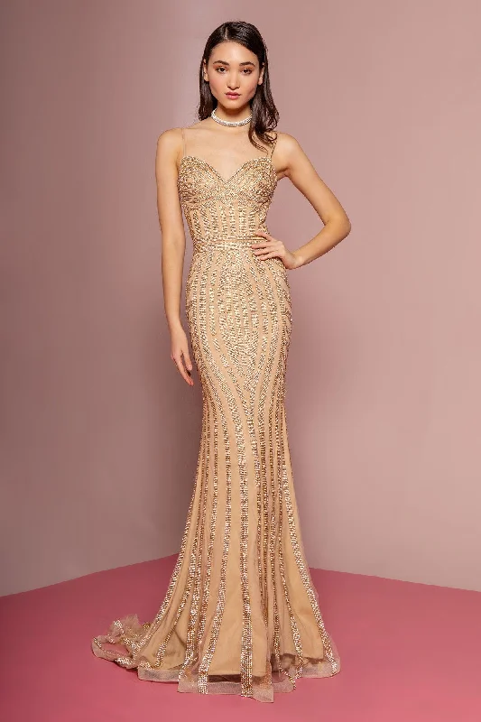 Beautiful Wedding Gown Formal Sweetheart Long Prom Dress All Beaded