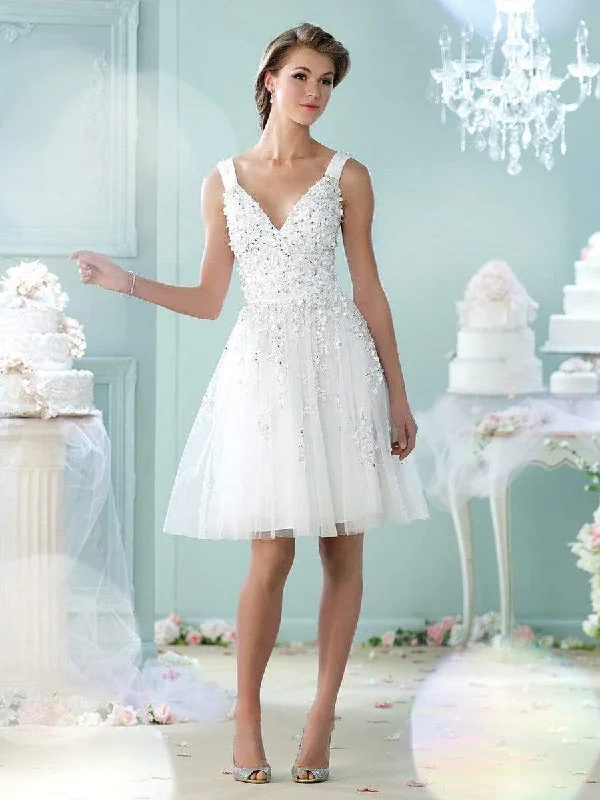 Dreamy Wedding Gown Mon Cheri - Embellished V-Neck A-Line Cocktail Dress 215104 - 1 pc Blush in Size 6 Available Dreamy Wedding Gown Mon Cheri - Embellished V-Neck A-Line Cocktail Dress 215104 - 1 pc Blush in Size 6 Available
