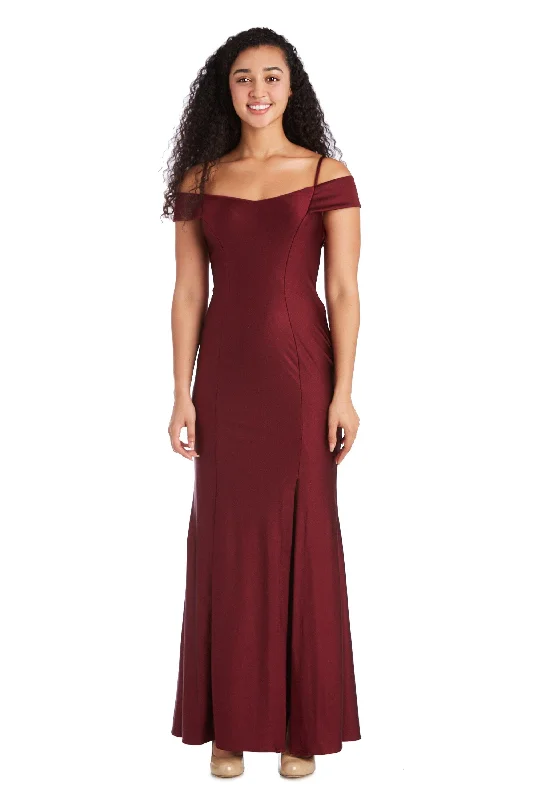 Lace Dress Morgan & Co 21942J Long Formal Off Shoulder Dress