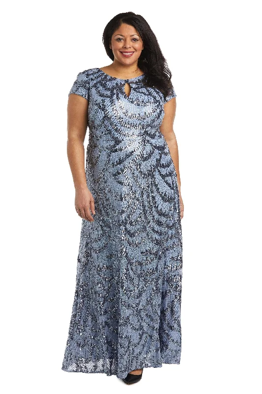 Embroidered Gown Nightway Long Formal Plus Size Evening Dress 22018W