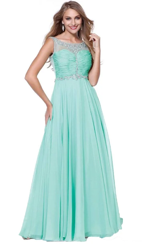 Statement Dress Nox Anabel - 8155 Bateau illusion Chiffon Gown
