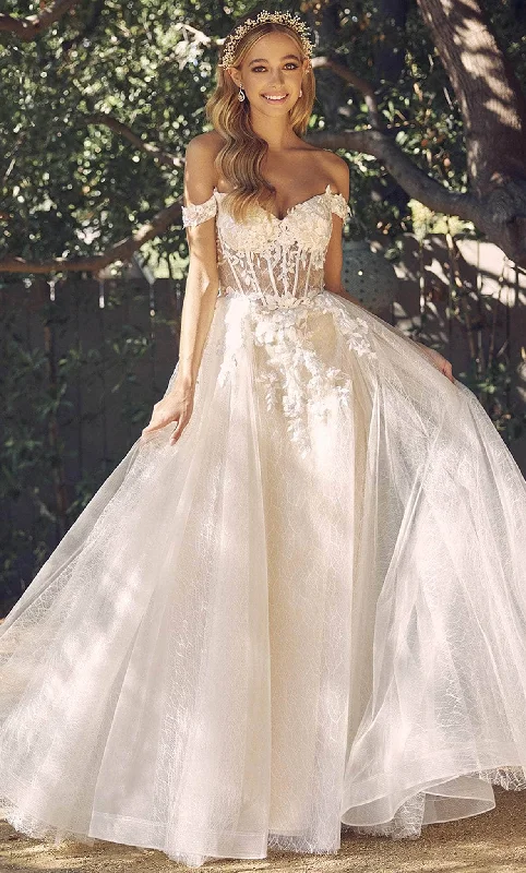 Minimalist Gown Nox Anabel C1199W - Enchanting Corseted Lace Dress