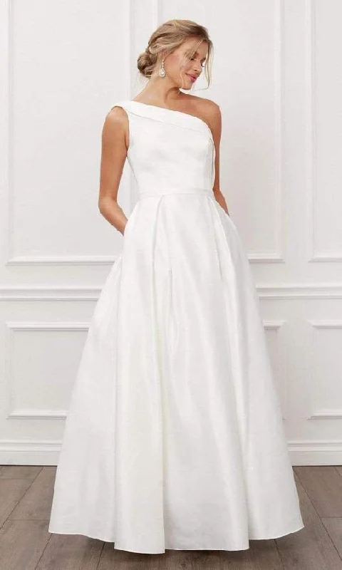 Backless Gown Nox Anabel - One Shoulder A-Line Evening Dress E469