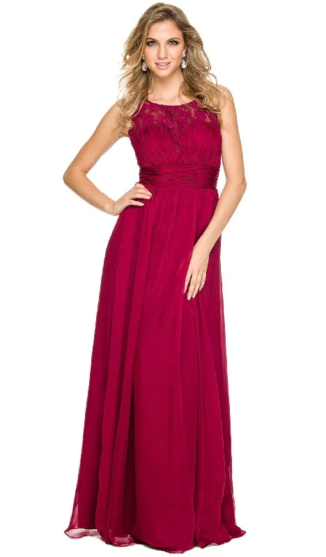 Gold Embroidered Dress Nox Anabel - 7126 Sleeveless Lace and Chiffon A-Line Evening Dress Gold Embroidered Dress Nox Anabel - 7126 Sleeveless Lace and Chiffon A-Line Evening Dress