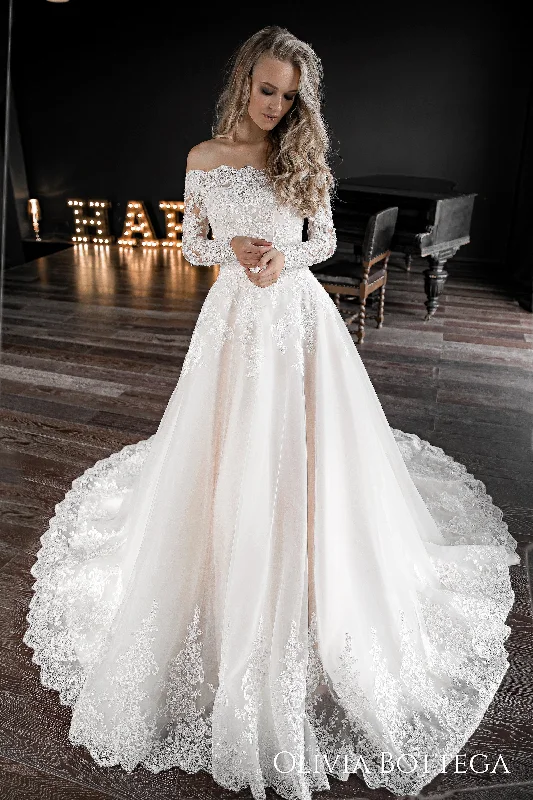 Princess Gown Off-the-Shoulder A-line Wedding Dress Olivia
