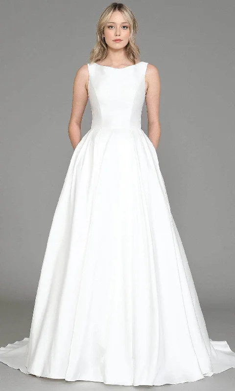 Timeless Elegance Dress Poly USA 8534 - Bateau Neck Sleeveless Bridal Gown