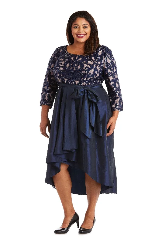 Timeless Lace Dress R&M Richards 5766W High Low Plus Size Dress