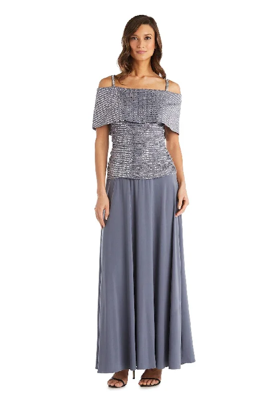 Sparkle Ball Gown R&M Richards 7047 Long Formal Mother Of The Bride Dress