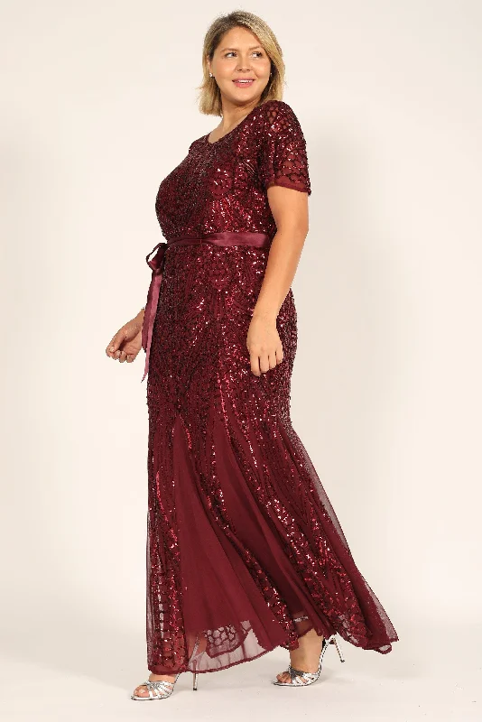 Classic Gown R&M Richards 1875W Long Plus Size Evening Dress