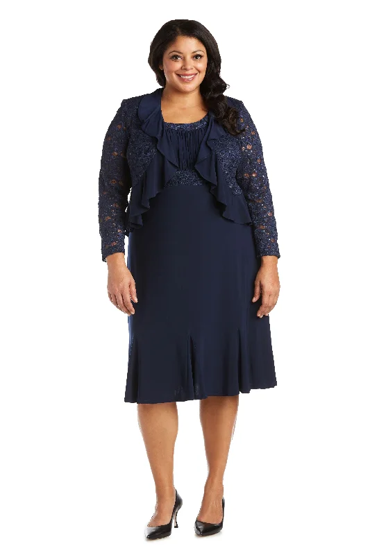 Floral Gown R&M Richards 5393W Mother Of The Bride Short Dress