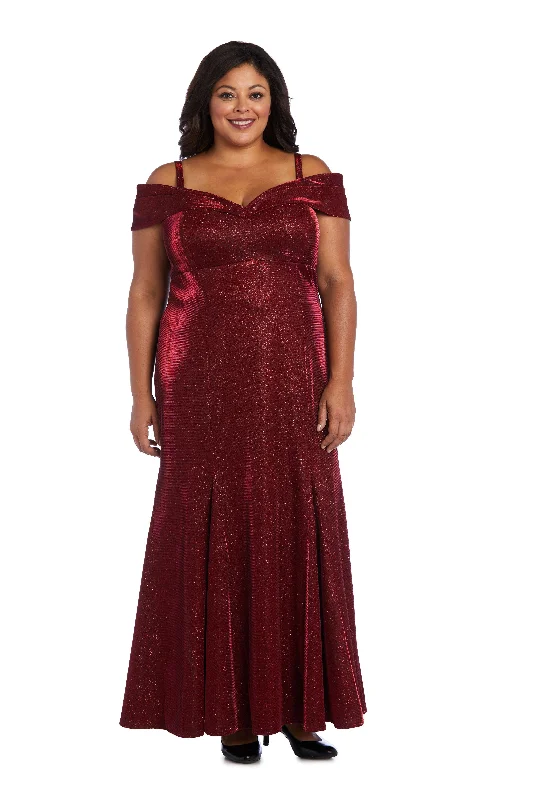 Embroidered Satin Dress R&M Richards 5759W Plus Size Mother Of The Bride Dress