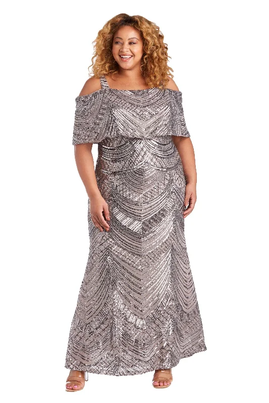 Soft Tulle Dress R&M Richards 7146W Plus Size Mother Of The Bride Dress