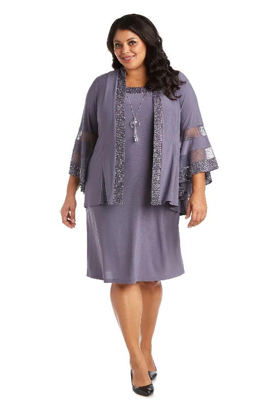 Couture Wedding Gown R&M Richards 7005W Plus Size Two Piece Set Jacket Dress