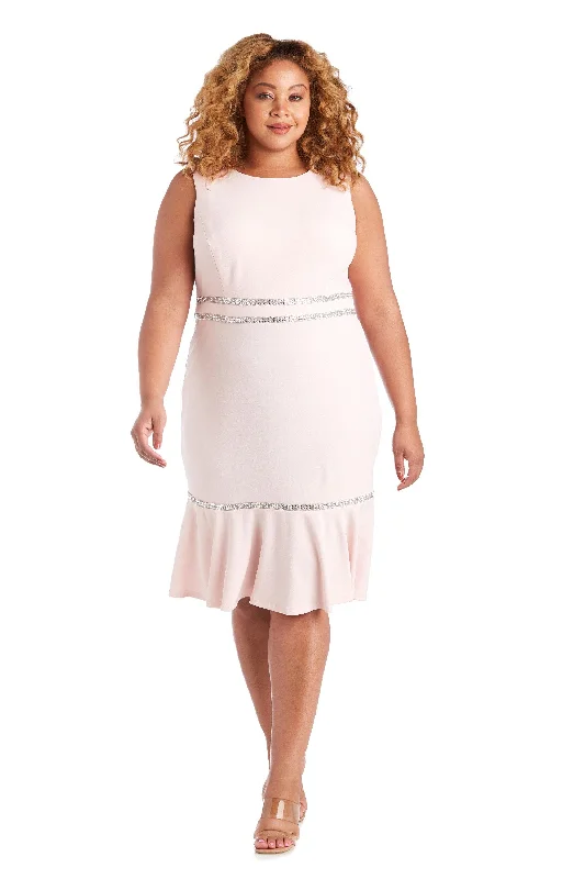 Tea-Length Dress R&M Richards 5619W Short Mother Of The Bride Dress