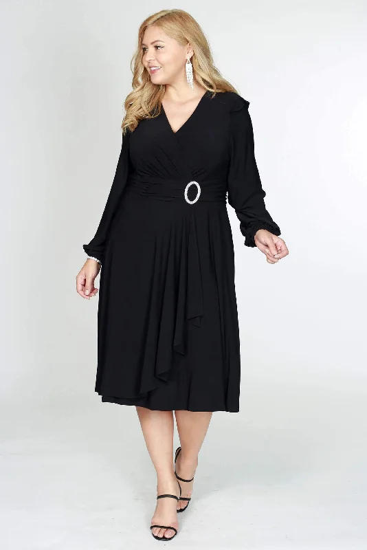 Minimalist Crepe Dress R&M Richards 5729 Short Cocktail Dress
