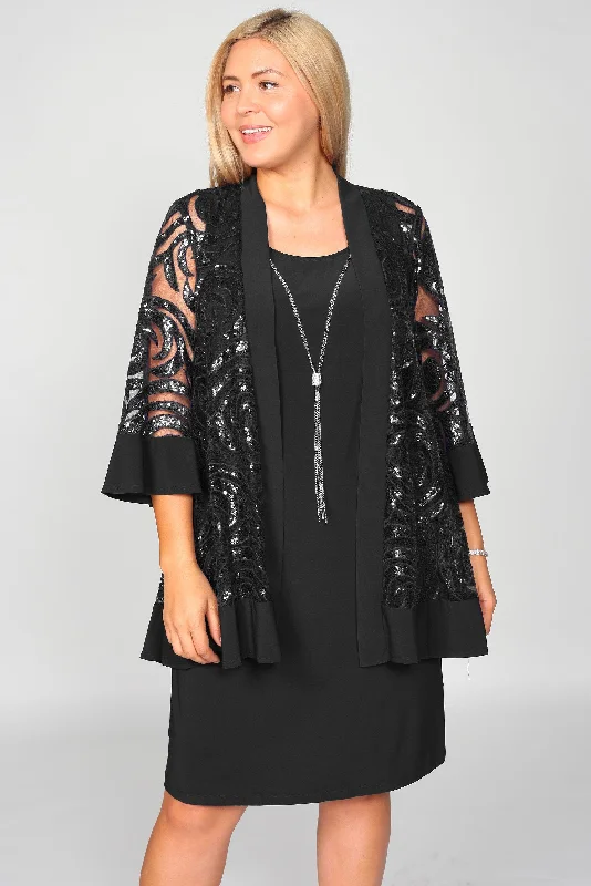 Regal Gown R&M Richards 2342W Short Plus Size Jacket Dress