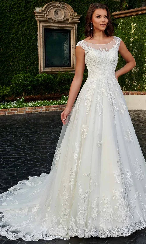 Custom Fit Gown Rachel Allan Bridal RB3156 - Cap Sleeve Tulle Bridal Gown