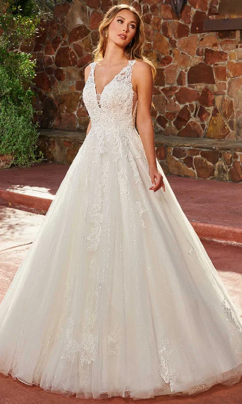 Soft Tulle Dress Rachel Allan M817 - Applique A-Line Bridal Gown
