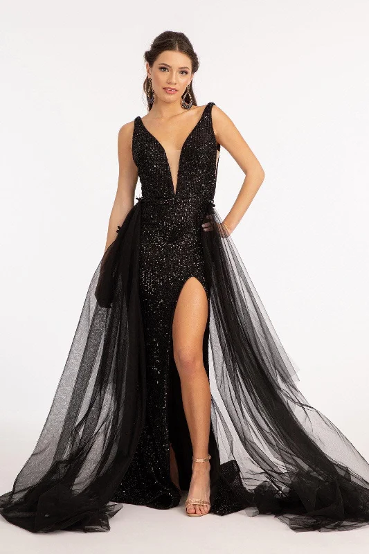 Sequined Sleeveless Long Evening Dress Sale