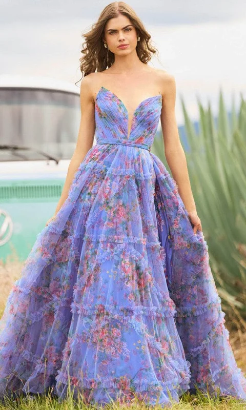 Long Train Gown Sherri Hill 55620 - Strapless Corset Body Suit Gown
