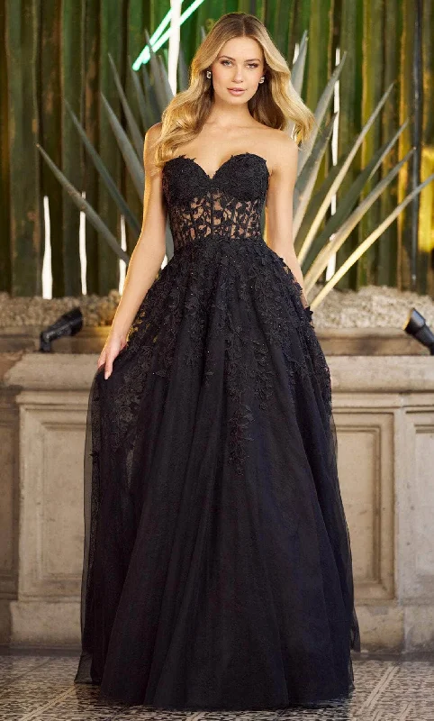 Empire Line Gown Sherri Hill 55760 - Corset Tulle Prom Dress