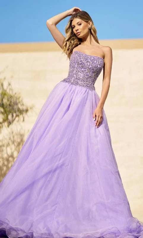 Sherri Hill 55947 - Strapless A-line Organza Gown