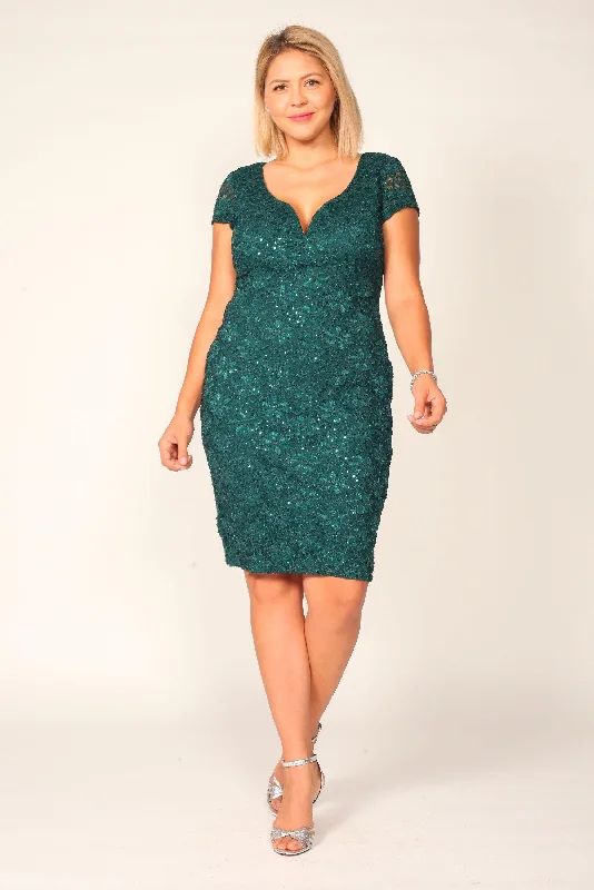 Luxury Lace Gown Connected Apparel Short Formal Lace Dress Cocktail