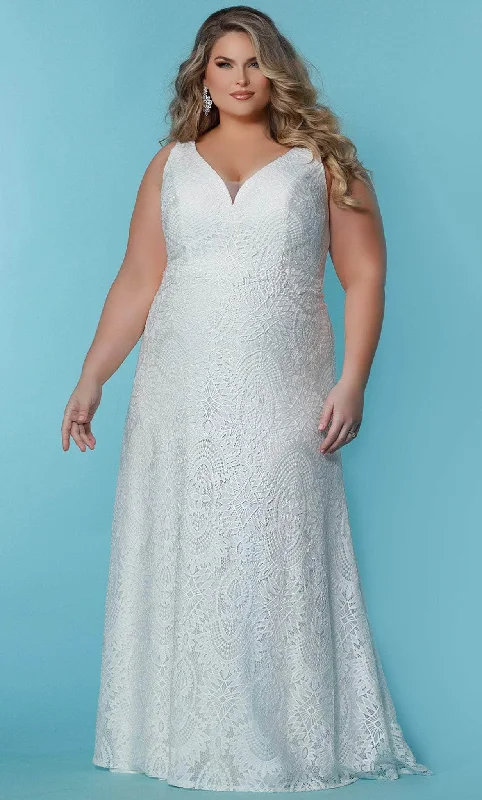 Embroidered Gown Sydney's Closet Bridal SC5289 - Bohemian-Inspired Wedding Gown