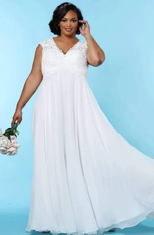 Flowing Wedding Gown Sydneys Closet Long Plus Size Wedding Dress
