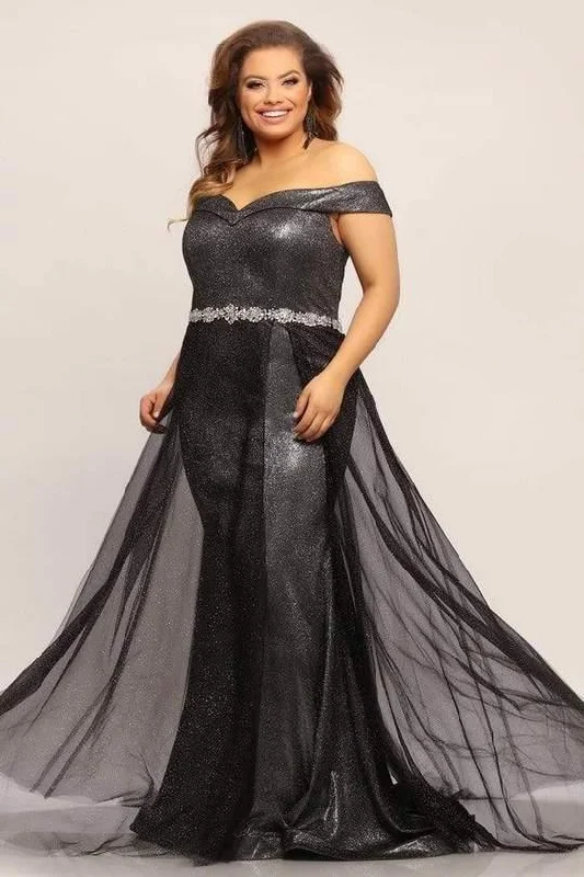Tulle Ball Gown Sydneys Closet Long Prom Plus Size Dress