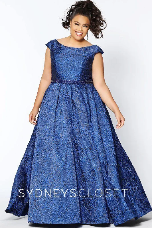 Ruffled Ball Gown Sydneys Closet Plus Size Long Prom Dress