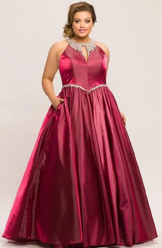 Scalloped Edge Dress Sydneys Closet Plus Size Long Prom Dress