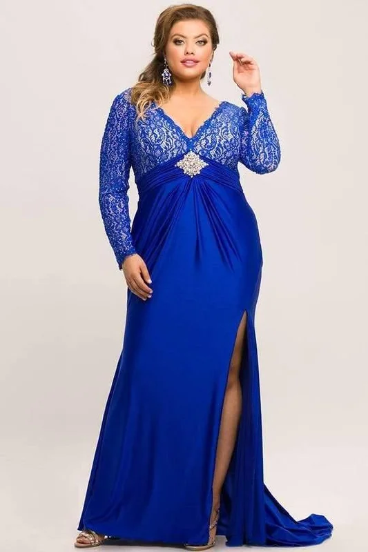 Ruched Bodice Dress Sydneys Closet Plus Size Long Prom Dress