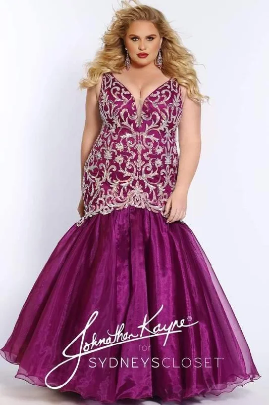 Unique Silhouette Gown Sydneys Closet Plus Size Long Prom Dress