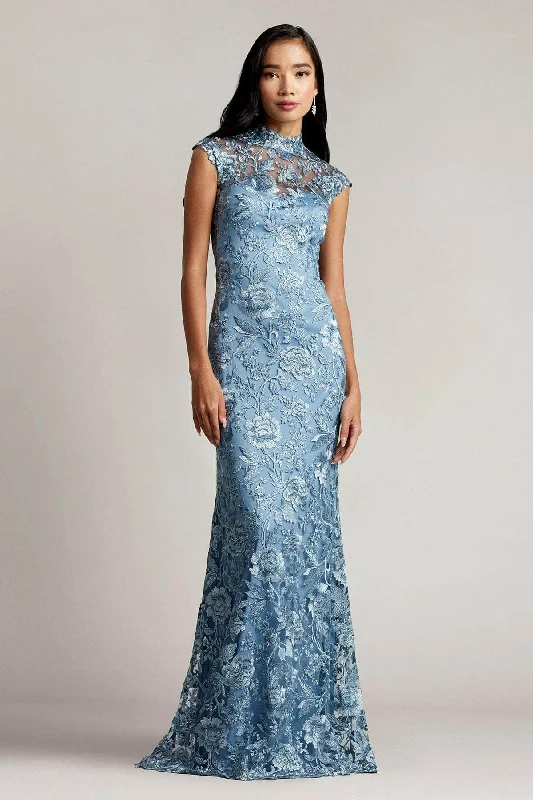 Mermaid Dress Tadashi Shoji BRX20623L - High Neck Laced Dress
