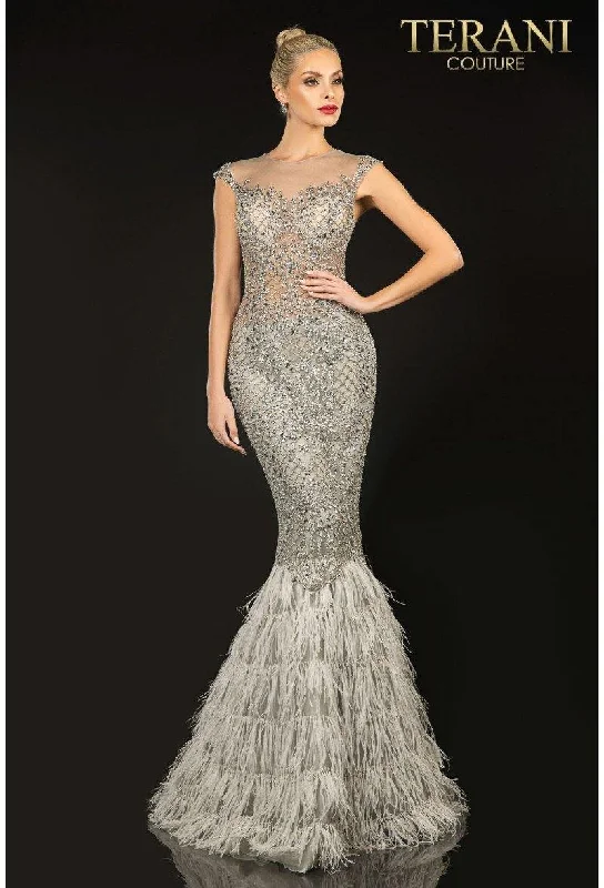 Appliqué Dress Terani Couture 1521GL0816A Sexy Formal Long Prom Dress