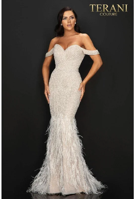 Puffy Sleeve Dress Terani Couture 2011GL2175 Sexy Long Formal Prom Dress