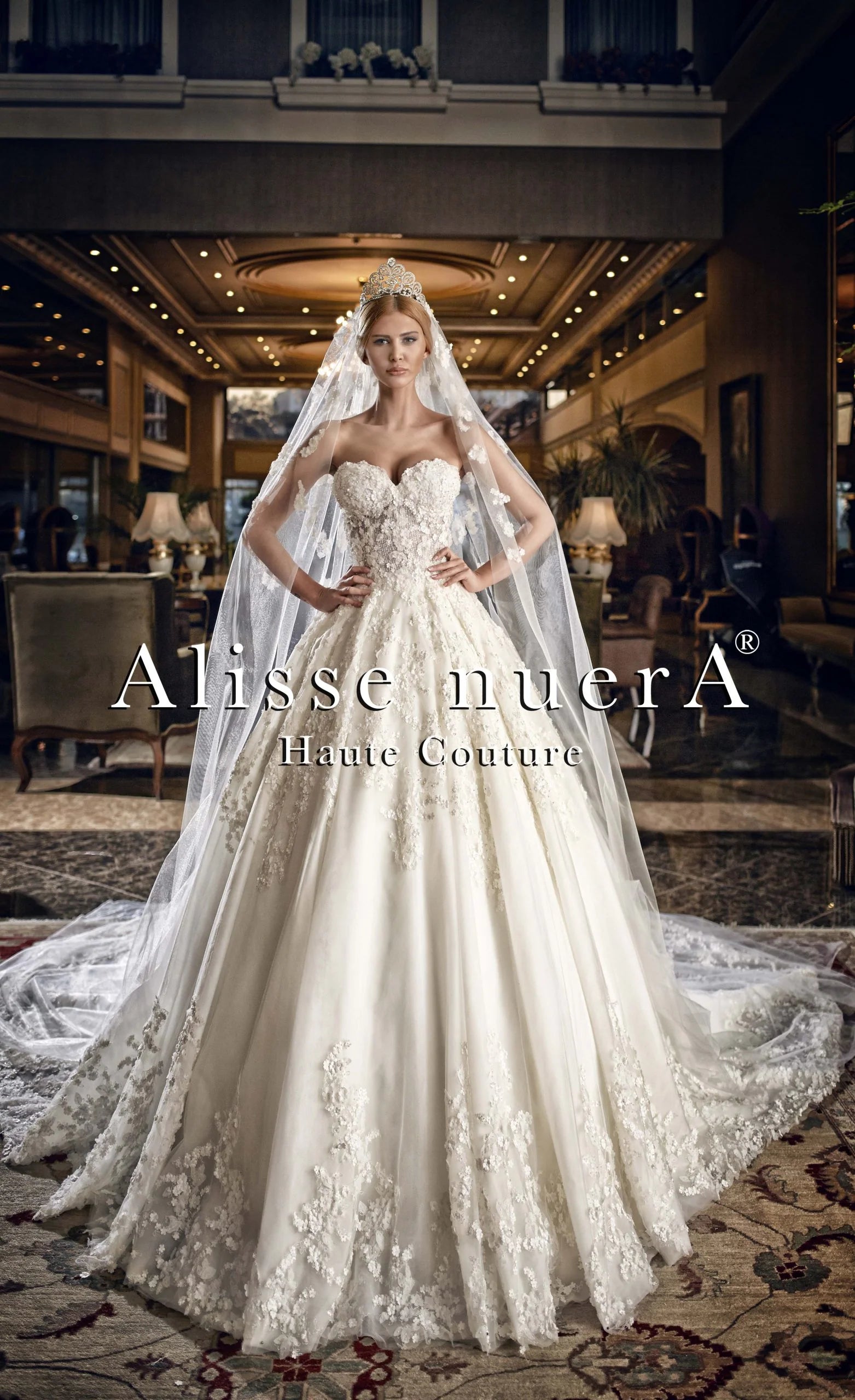 Enchanting Wedding Dress 3D Floral Hemline Sweetheart Bridal Dress with Floral Wedding Veil Enchanting Wedding Dress 3D Floral Hemline Sweetheart Bridal Dress with Floral Wedding Veil