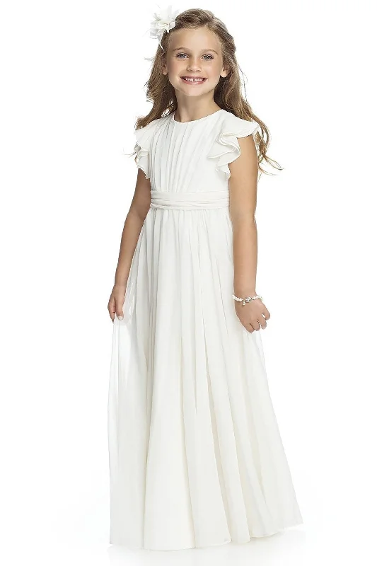 Graceful Wedding Dress A-Line Floor Length Chiffon Flower Girl Dress CF0296