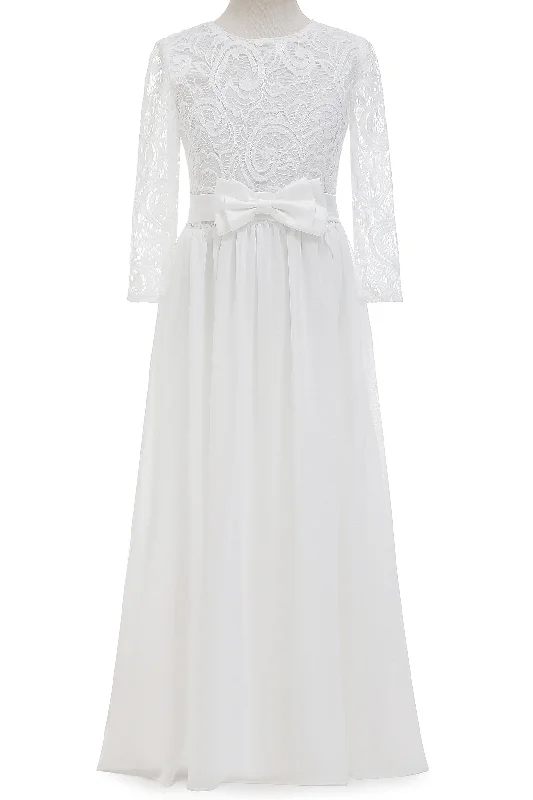 Couture Dress A-Line Floor Length Tulle Lace Flower Girl Dress CF0284