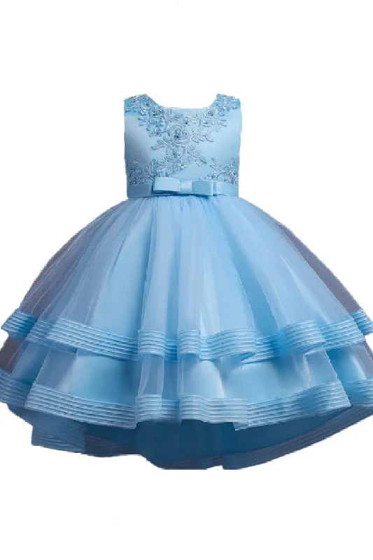 Contemporary Bridal Gown A-line knee length tulle lace flower girl dress 650726840248