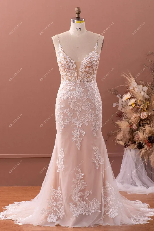 Champagne Lace Bridal Gown