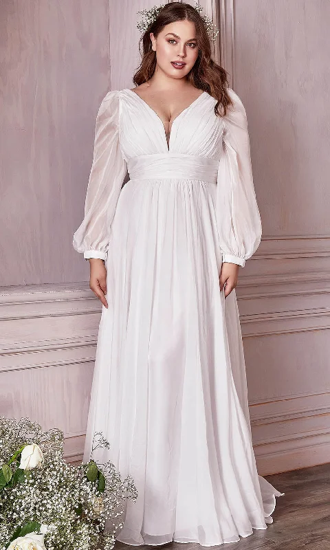 Short Sleeve Dress Cinderella Divine Bridal CD0192W
