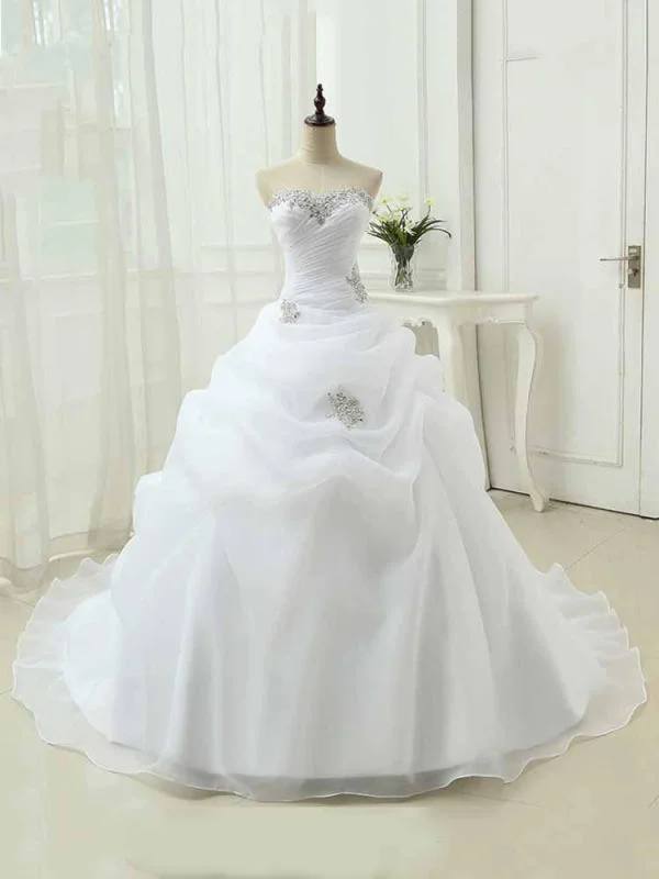 Floral Gown Gorgeous Sweetheart Ruffles Wedding Dresses