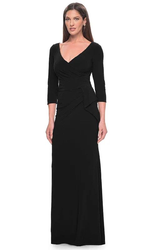 La Femme 30967 - Quarter Sleeve Jersey Evening Dress